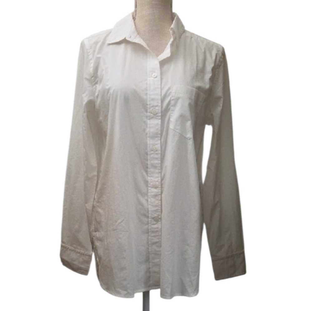 NWT J Crew White Long-Sleeve Button-Up Shirt